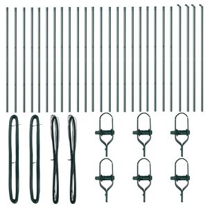 vidaXL Stĺp na plot. 26 pcs Zelen&aacute; 3,2 x 3,2 x 190 cm