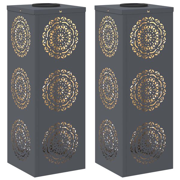 vidaXL Sol&aacute;rne LED svetlo na chodn&iacute;k 2 pcs Antracit