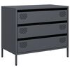 vidaXL Komoda antracitov&aacute; 68x39x58,5 cm oceľ valcovan&aacute; za studena