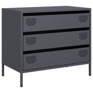 vidaXL Komoda antracitov&aacute; 68x39x58,5 cm oceľ valcovan&aacute; za studena
