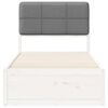 vidaXL Rám postele s čalúneným čelom Svetlosivá 80 x 200 cm