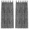 vidaXL Sametov&eacute; z&aacute;vesy 2 ks Siv&aacute; 260 x 140 cm Zamat