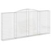 vidaXL Oblúkový gabionový kôš 400x30x180/200 cm pozinkované železo