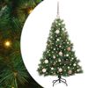 vidaXL Umel&yacute; vianočn&yacute; stromček s 150 LED-i Zelen&aacute; 120 cm PE a PVC