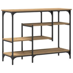 vidaXL Konzolov&yacute; st&ocirc;l s poličkou dub artisan 100 x 35 x 75 cm