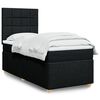 vidaXL Posteľn&yacute; r&aacute;m boxspring s matracom čierny 90x190 cm l&aacute;tka