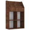 vidaXL Detsk&yacute; stojan na časopisy hned&yacute; dub 71x30x114 cm spracov. drevo