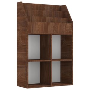 vidaXL Detsk&yacute; stojan na časopisy hned&yacute; dub 71x30x114 cm spracov. drevo