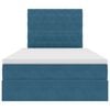 vidaXL Postel s &uacute;ložn&yacute;m prostorem a matrac&iacute; Modr&aacute; 120 x 190 cm Zamat