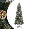 vidaXL Umel&yacute; vianočn&yacute; stromček Zelen&aacute; 240 cm PVC, plast a oceľ