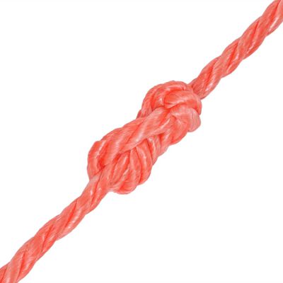 vidaXL Pletené lano polypropylénové 16 mm 250 m oranžové