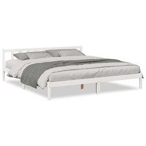 vidaXL Extra dlh&aacute; posteľ bez matraca biela 180x220 cm mas&iacute;vna borovica