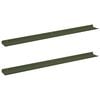 vidaXL Z&aacute;vesn&aacute; polica 2 pcs Olivov&aacute; zelen&aacute; 100 x 9 x 2,5 cm Oceľ