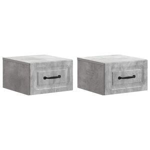 vidaXL N&aacute;stenn&aacute; nočn&aacute; skrinka 2 pcs Bet&oacute;novo siv&aacute; 34,5 x 33 x 20 cm