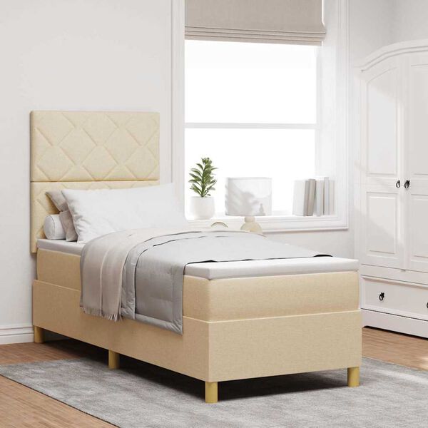 vidaXL Posteľ s pružinov&yacute;m r&aacute;mom s matracmi Kr&eacute;mov&aacute; 80 x 200 cm l&aacute;tka