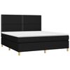 vidaXL Posteľn&yacute; r&aacute;m boxspring s matracom čierny 180x200 cm l&aacute;tka