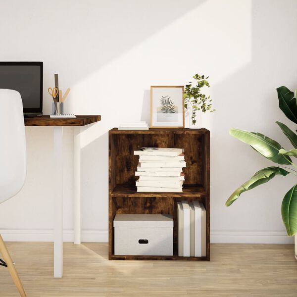 vidaXL Knižnica dymov&yacute; dub 60x30x77 cm kompozitn&eacute; drevo