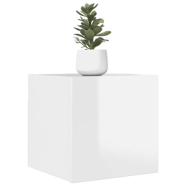 vidaXL Nástenné TV skrinky 4 ks lesklé biele 30,5x30x30 cm