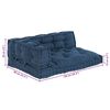 vidaXL Vank&uacute;&scaron; na paletov&yacute; gauč 3 pcs Indigo 120 x 80 x 38 cm L&aacute;tka
