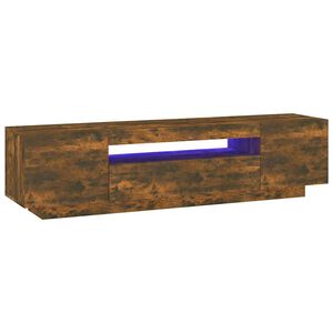 vidaXL TV skrinka s LED, tmav&yacute; dub 160x35x40 cm