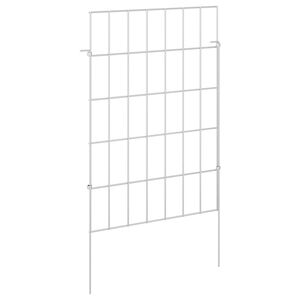 vidaXL Z&aacute;hradn&yacute; plot s kol&iacute;kmi 48 ks 35 x 50 cm Pozinkovan&aacute; oceľ