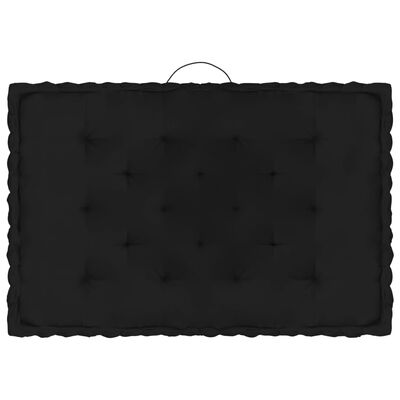 vidaXL Podlahové podložky na paletový nábytok 4 ks čierne bavlna