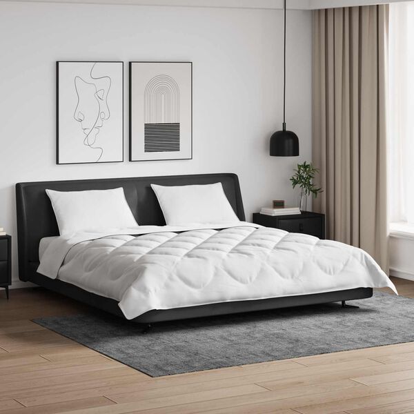 vidaXL Zima-leto perina s vankúšom 3 pcs Biela Mikrovlákno