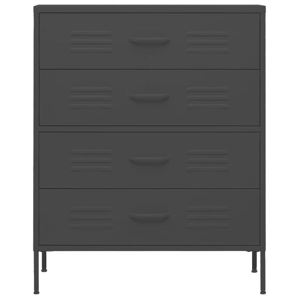 vidaXL Z&aacute;suvkov&aacute; skrinka antracitov&aacute; 80x35x101,5 cm oceľ