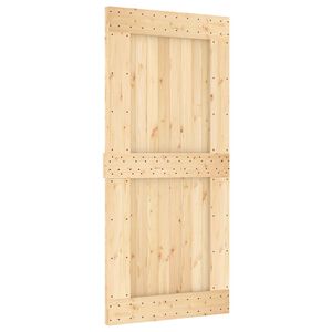 vidaXL Posuvn&eacute; dvere NARVIK Pr&iacute;rodn&aacute; a čierna 95 x 210 cm (213,5 cm)