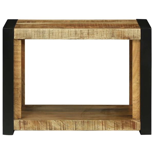 vidaXL Nástenný kubus s poličkou Hnedá 55 x 35 x 40 cm Mangový masív