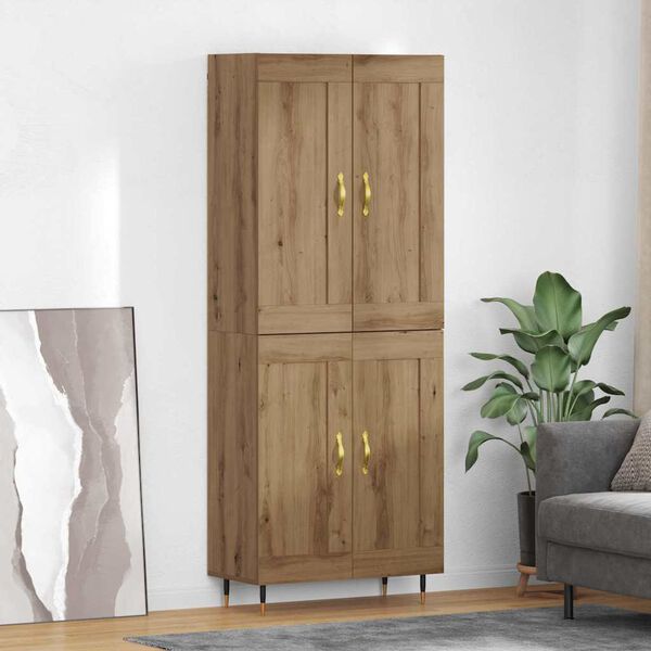 vidaXL Highboard Remeseln&yacute; dub 69,5 x 34 x 90 cm Kompozitn&eacute; drevo