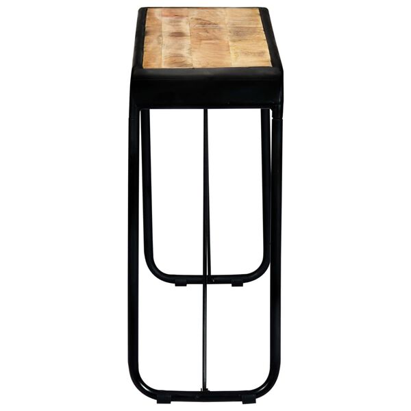 vidaXL Konzolový stolík 140x35x76 cm surové masívne mangovníkové drevo