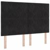 vidaXL LED hlavov&aacute; doska Čierny 144 cm Zamat