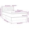 vidaXL Boxspring posteľ s matracom kr&eacute;mov&aacute; 100x200 cm l&aacute;tka