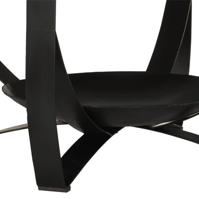 vidaXL Konferenčný stolík Ø68x43 cm akáciový masív a železo