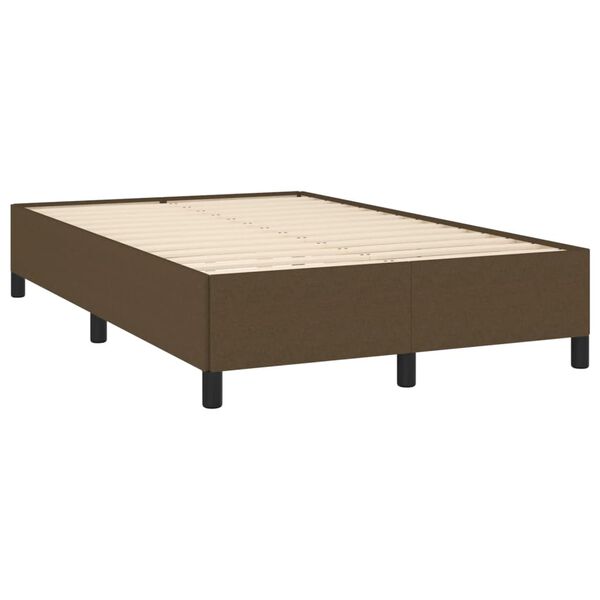 vidaXL Boxspring posteľ s matracom tmavohned&aacute; 120x190 cm l&aacute;tka