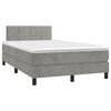 vidaXL Boxspring posteľ s matracom bledosiv&aacute; 120x190 cm zamat