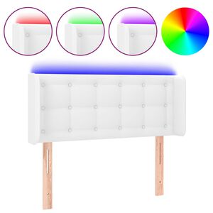VidaXL Čelo postele biele 83x16x78/88 cm umel&aacute; koža