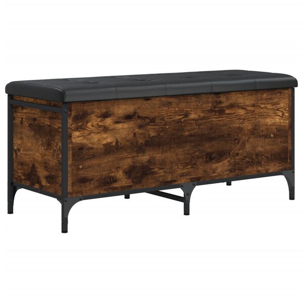 vidaXL &Uacute;ložn&aacute; lavička dymov&yacute; dub 102x42x45 cm kompozitn&eacute; drevo