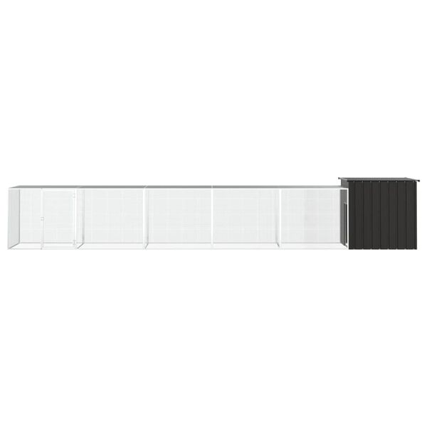 vidaXL Klietka pre kurčatá antracitová 600x91x100 cm pozinkovaná oceľ