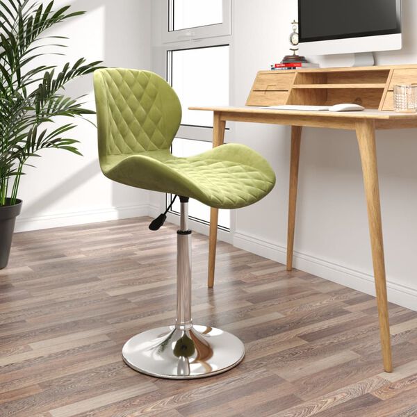 vidaXL Barov&aacute; stolička bledozelen&aacute; zamatov&aacute;