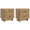 vidaXL Nočn&yacute; stol&iacute;k so z&aacute;suvkou 2 pcs Dub artisan 43 x 34,5 x 47,5 cm