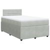 vidaXL Boxspring posteľ s matracom bledosiv&aacute; 120x190 cm zamat