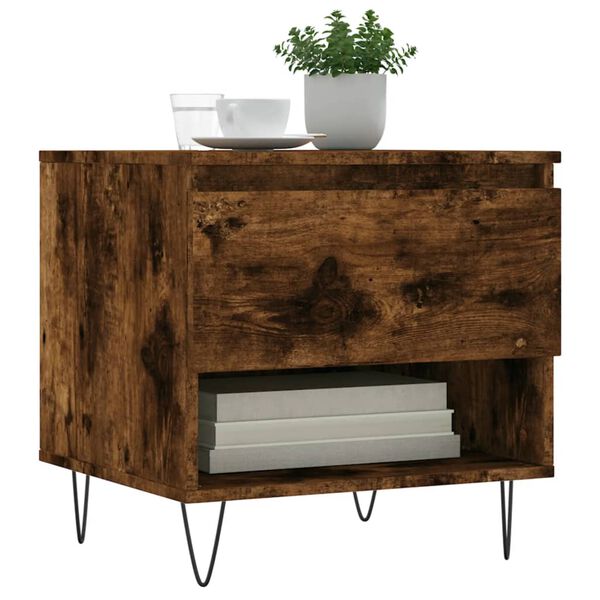 vidaXL Konferenčn&yacute; stol&iacute;k dymov&yacute; dub 50x46x50 cm kompozitn&eacute; drevo