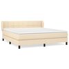 vidaXL Posteľn&yacute; r&aacute;m boxspring s matracom kr&eacute;mov&yacute; 160x200 cm l&aacute;tka