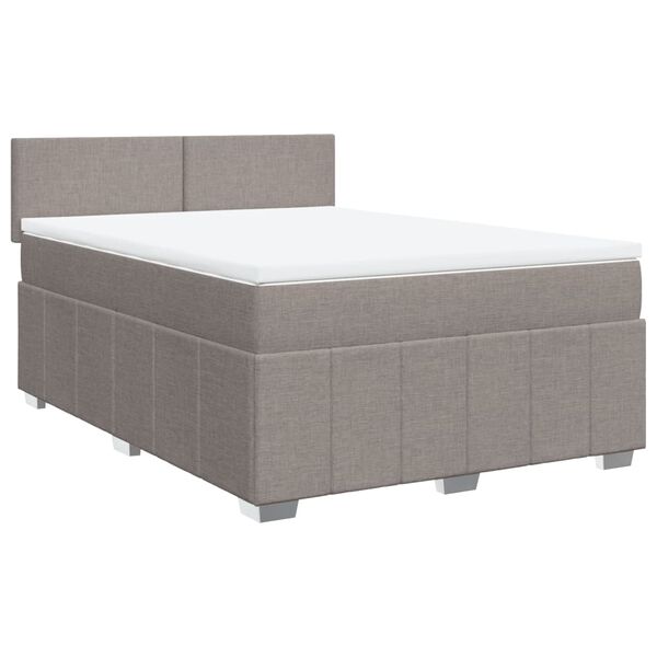 vidaXL Boxspring posteľ s matracom sivohned&yacute; 140x190 cm l&aacute;tka