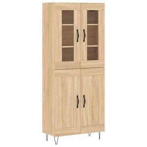 vidaXL Vysok&aacute; skrinka dub sonoma 69,5x34x180 cm spracovan&eacute; drevo