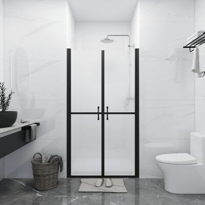 vidaXL Sprchové dvere mliečne ESG (98-101)x190 cm