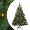 vidaXL Umel&yacute; vianočn&yacute; stromček s 150 LED-i Zelen&aacute; 150 cm PE a PVC