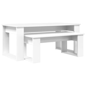 vidaXL S&uacute;prava na k&aacute;vov&yacute; stol&iacute;k 2 ks Biela 100 x 50 x 42 cm